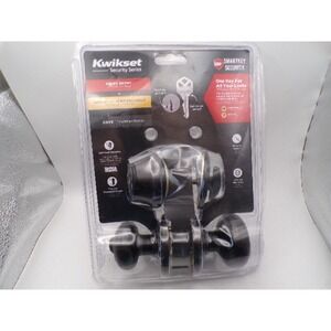 Kwikset Cove Venetian Bronze Keyed Entry Knob and Single Cylinder Deadbolt Set